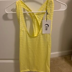 Zyia Lemon Nimbus Split Back Tank